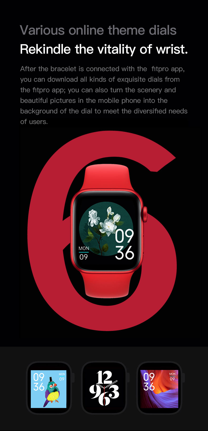 HL75 SmartWatch Detectable IPS Full Touch Heart Rate Fitness Tracker