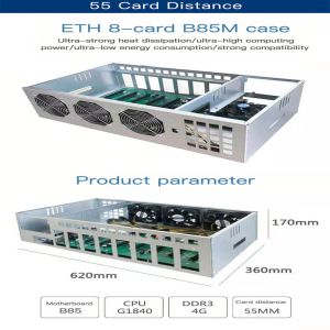 Wholesale Empty Server Case Rig B85 55MM case 8 GPU Machine GPU for gpu rig PC