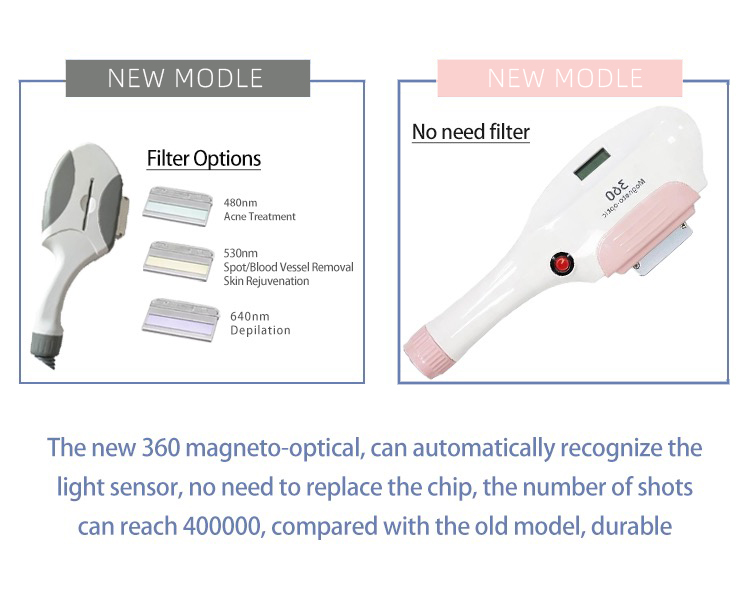 Filter For Painless Intense Pulsed Light Ice Cooling OPT IPL Laser Permanent Hair Removal Elight Machine