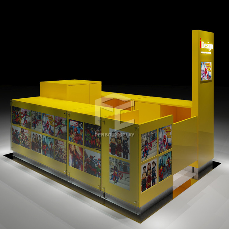 Wooden Plywood T Shirt Kiosk 3D Printing Clothing Mall Kiosk