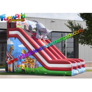EN14960 Commerical grade inflatable slide , elephant inflatable dry slide with