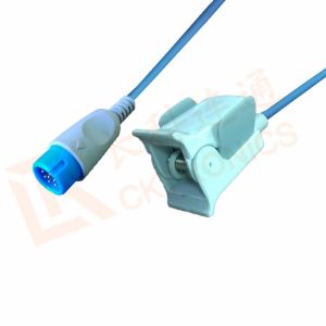 Kontron Spo2 Probe Sensor 12 Pin Reusable SpO2 Sensor Pediatric Finger Clip