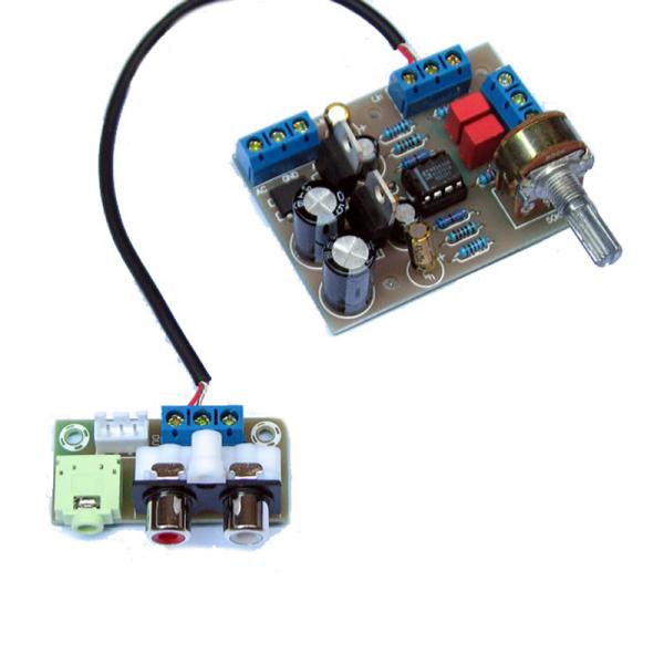 NE5532 Preamp Tone Board Amplifier Kit 3.5mm RCA Terminal Breakout Board 12-18V