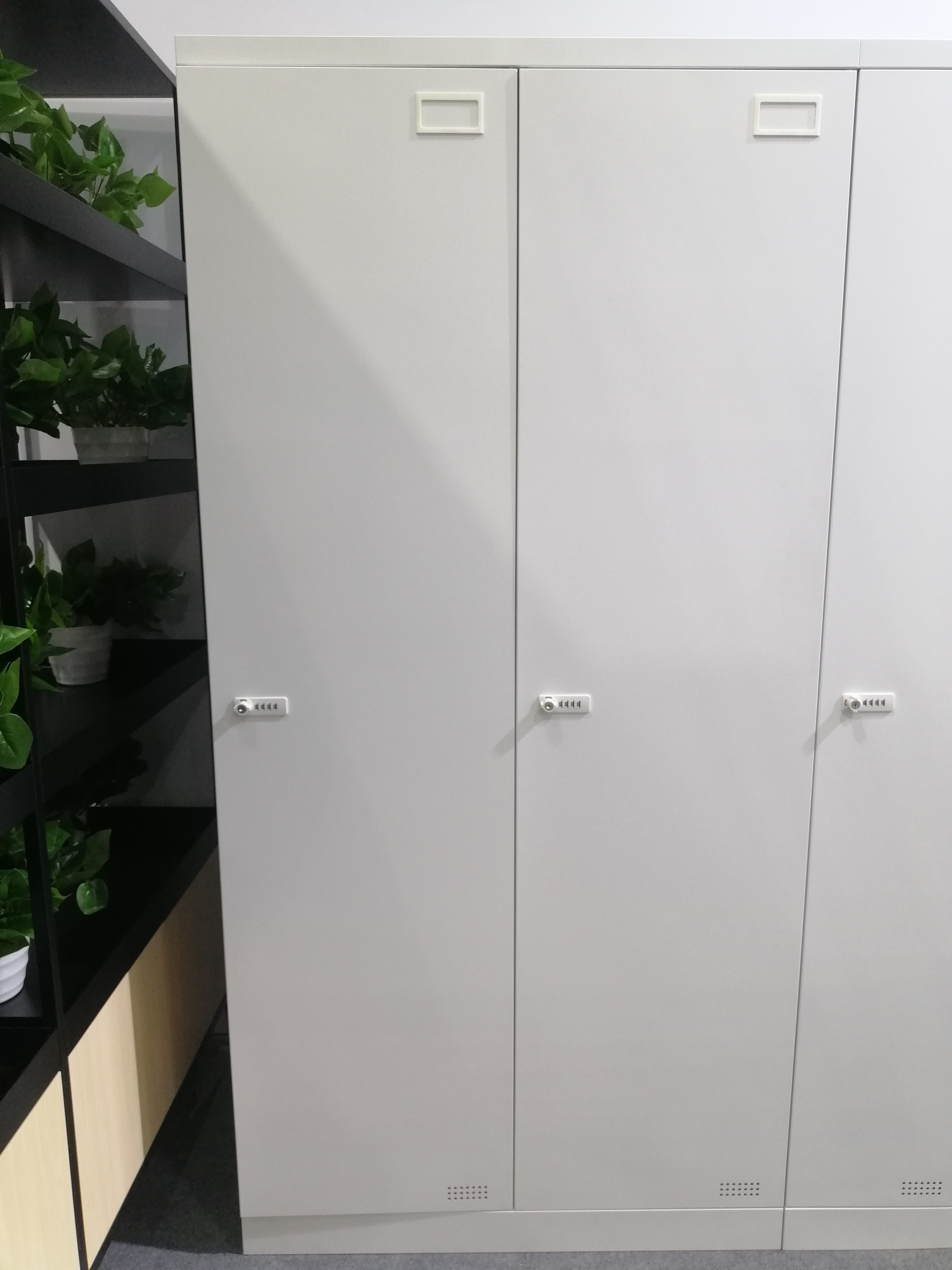 0.6mm Thickness 2 Door Steel Locker Flush Door Frameless Steel Office Locker