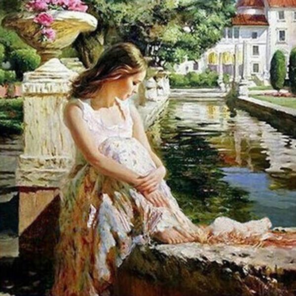 diy diamond painting Portrait Series Picture full cross stitch needlework Square