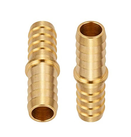 Quality 1/4" To 3/16" ID Brass Hose Barb Reducer , Mender Union Barb Fitting Reducer for sale