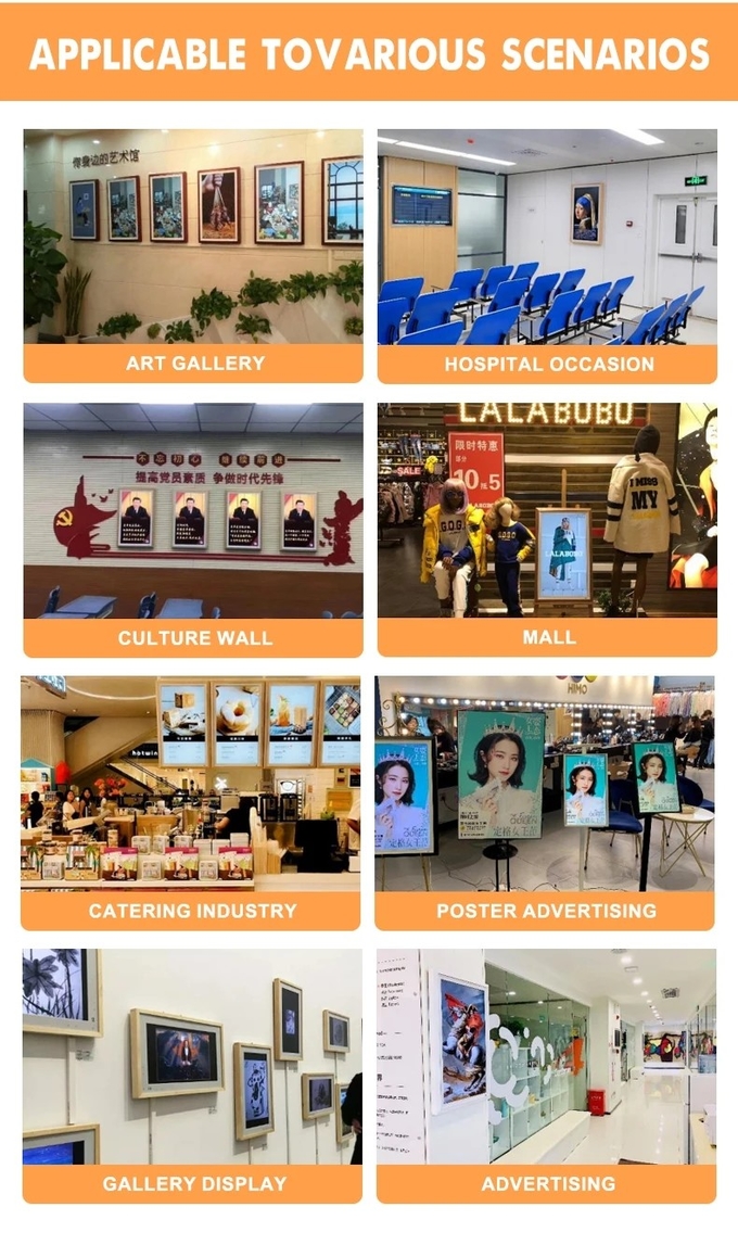 2K FHD Display Digital Painting Photo Frame For Home Wall Mount
