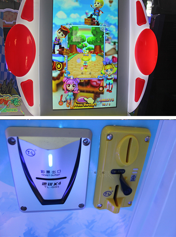 Amusement Coin Operated 32 Inch Video Game Simulator Bike Racing Kiddie Ride Game Machine With Colorful Light