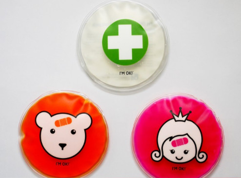 Promotional Reusable Custom Ice Packs , Round Ice Pack With Logo