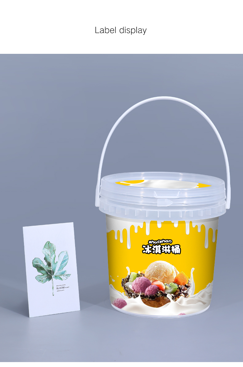 Customizable 1L-20L Clear Food Grade Snacks Milk Tea Packing Bucket With Lid for B2B