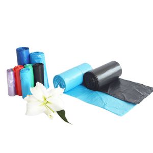 Certificate ok compost HDPE Drawstring Garbage Bag on Roll for Industrial Custom