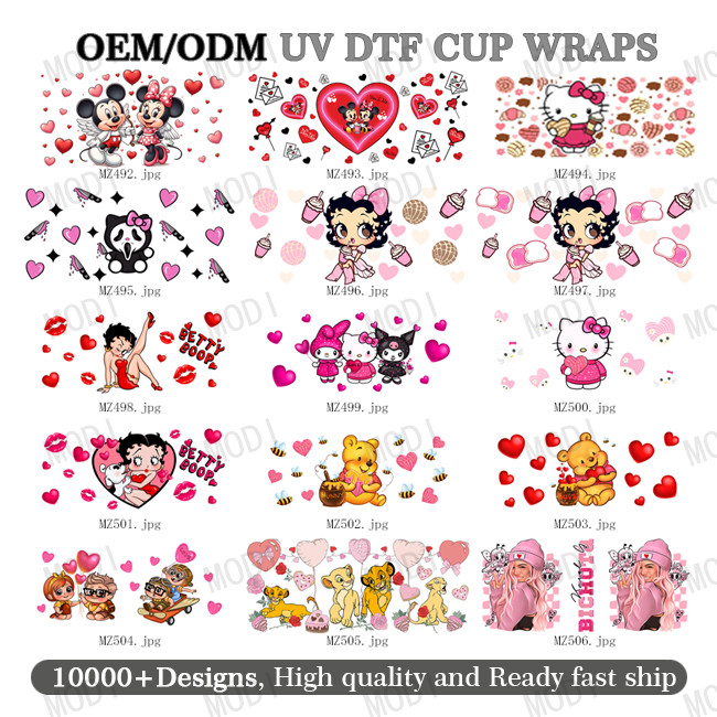 Valentine'S Day UV DTF Transfers For Cups Wraps Custom Logo Libbey Glass Tumbler