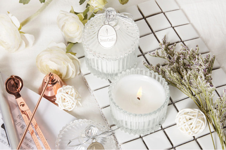 Luxury Glass Cylinder Candle Holder Tent Shape SGS CE Certification