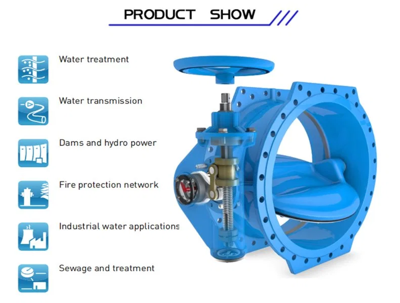Manual Operation Double Eccentric Flange Butterfly Valve for Medium Temperature Media
