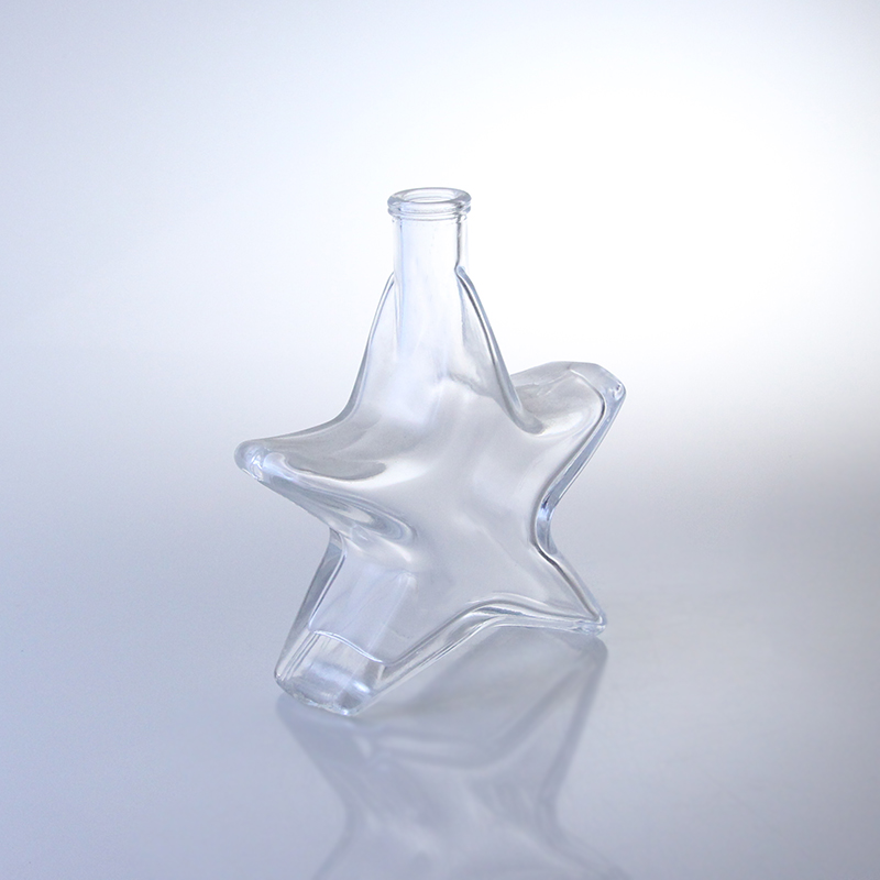 Special Shaped Whisky Vodka and Brandy Glass Bottle with Cork Top Finish Made of Glass