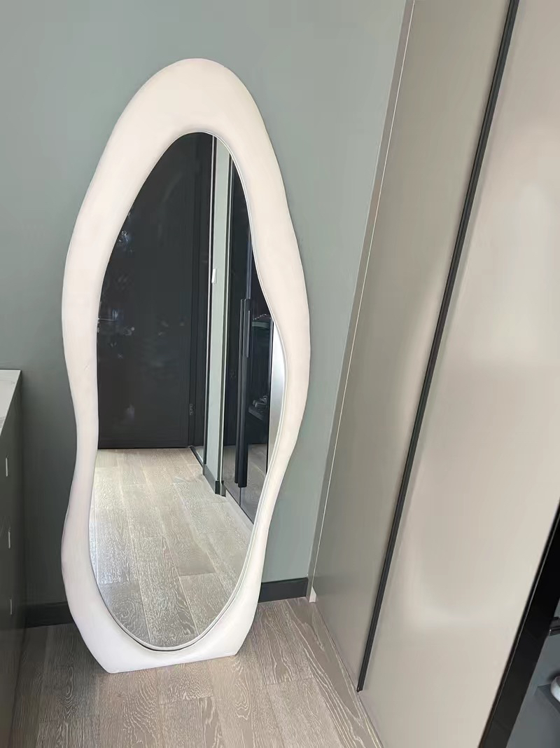 Asymmetrical Backlit Tall Lighted Mirror Floor Length Custom