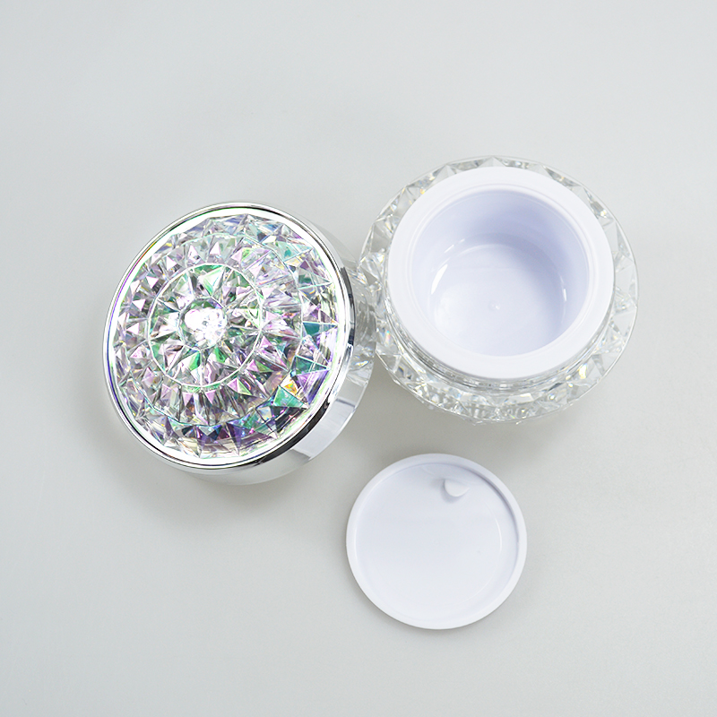 Style Luxury Empty 50g Acrylic Cosmetic Jar Shiny Cream Jar for SKIN CARE