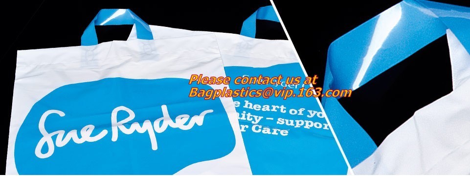 Custom logo HDPE / LDPE patch handle die cut plastic shopping bag for carrying bread,Die Cut Handle Shopping Bag bagease