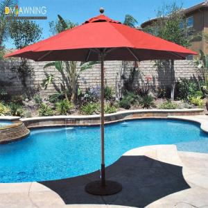 Red Pop Up Outdoor Patio Umbrella 2.5m Beach Umbrella For Swimming Pool Manufactures