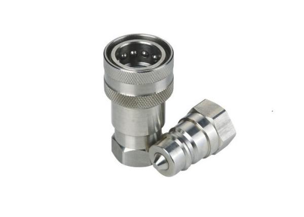 NBR Quick Attach Hydraulic Couplers , Stainless Steel Faster Hydraulic Quick