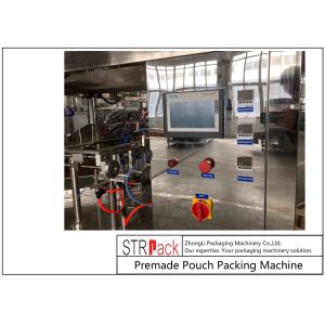 Liquid Premade Pouch Packing Machine Rotary With Paste Filler