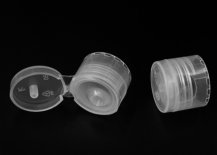20 Inside Diameter Flip Top Lid / Screw Plastic Top Cap For Clear PET Bottles