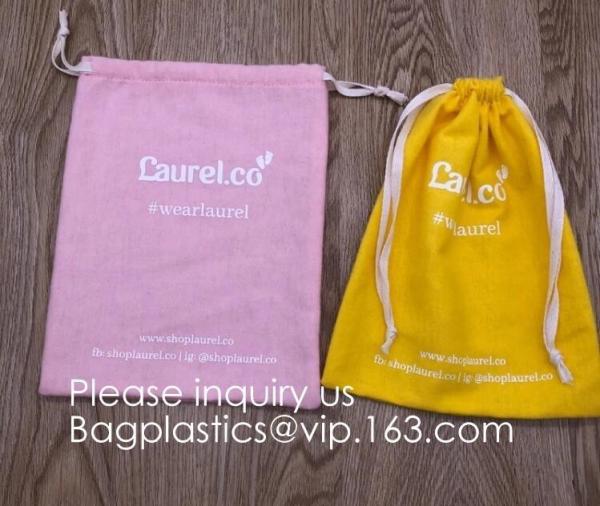 Reusable ECO Friendly 100% Cotton Double Drawstring Muslin Bags,Linen Gift