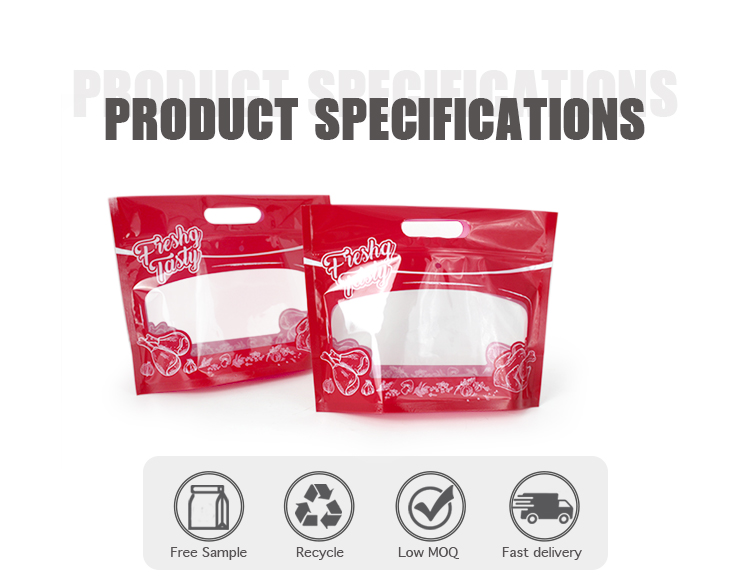 Takeaway Zipper Top Roast Chicken Packaging Plastic Bopp Microwave Safe Food Packaging
