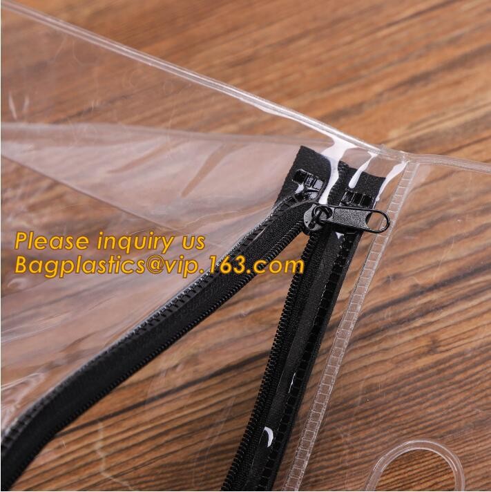 Plastic Bag OEM Custom PVC Loop Handle Image Printed Plastic Shopping Bag,Promotional Clear Waterproof Plastic Cosmetic