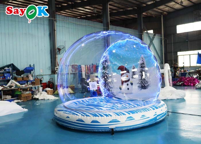 Giant Inflatable Snow Ball Party Bubble Dome Blow Up Christmas Snow Globe For Event