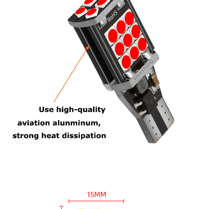 ODM 3030 T15 Automotive LED Turn Signals Canbus Error Free Brake Reversing For Cars