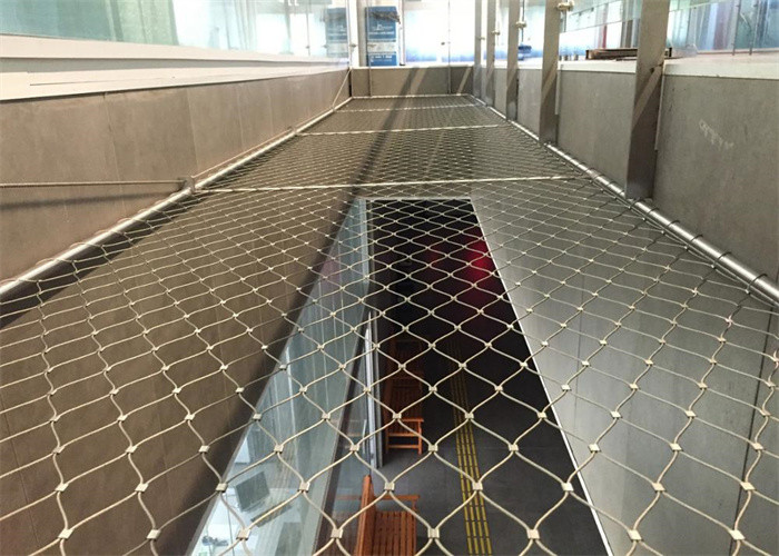 Anti Falling 1*2m Stainless Steel Wire Rope Mesh SUS304 For Shopping Market