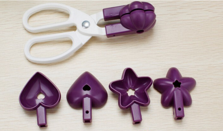 Heat Insulation Kitchen Baking Tools Plastic Heart Flower Star Scissor Mould