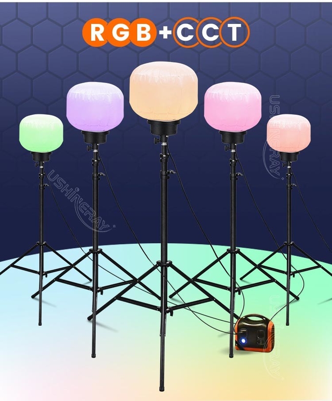 Battery Powered Balloon Light Tower 100W RGB LED Work Led Lamp For Parties
