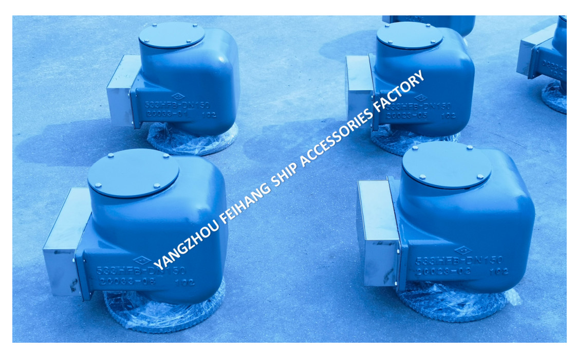 FLANGE CAST IRON 533HFB-150A MARINE AIR VENT HEAD FLOAT TYPE FOR BALLAST TANK BREATHABLE CAP (WITH FIRE NET)