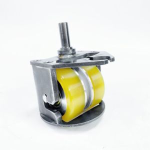 CNC Casters Cast Iron Thrust Bearings With Polyurethane Rotating Wheels