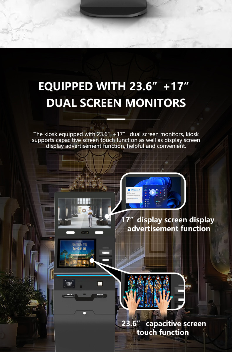 Manufacturer OEM ODM Infrared Touch Screen Self Service Check In And Check Out Terminal