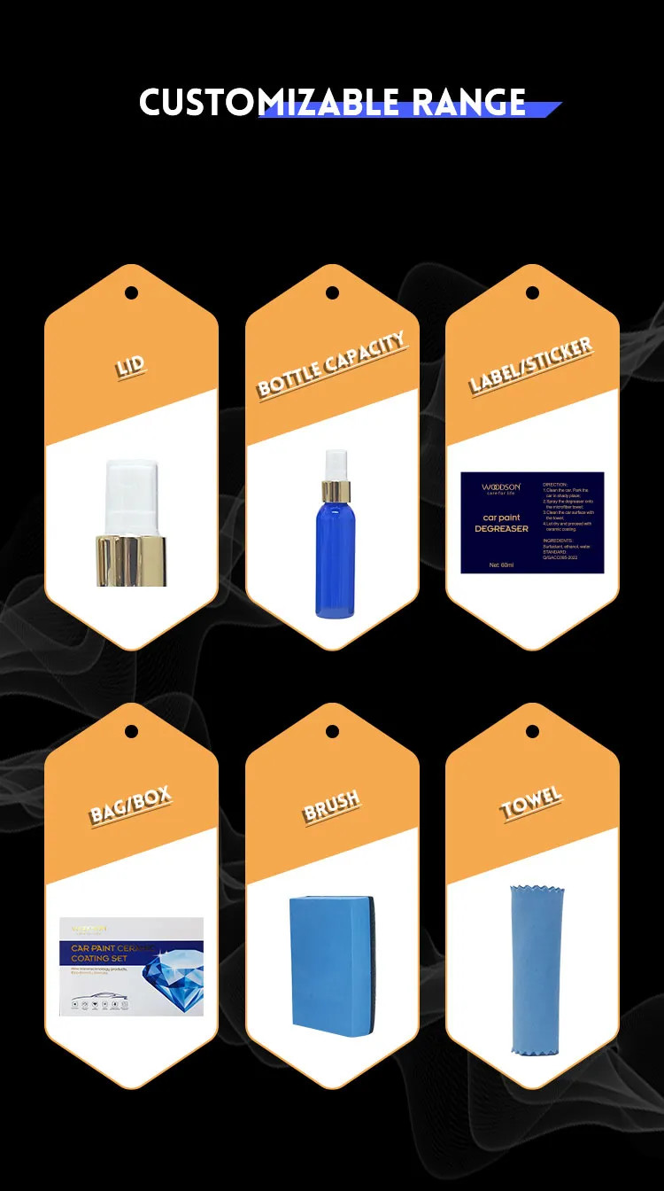 UV resistance Nano Super Car Plating Anti Graffiti Ceramic Coating Set Car Paint Exterior Care Protection