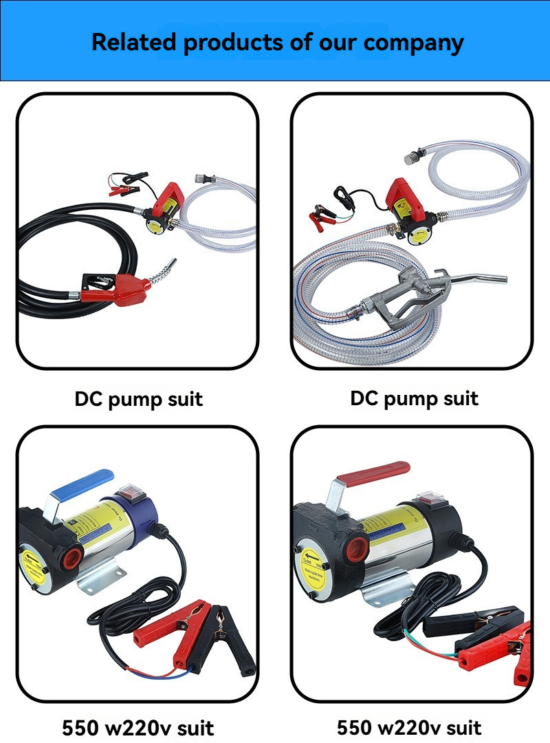 Small Cast Iron Mobile Diesel Fuel Transfer Water Pump 12V/24V For DC Truck Vehicle