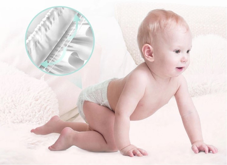 3D Anti Leak Overnight Baby Diaper Pants With Wetness Indicator