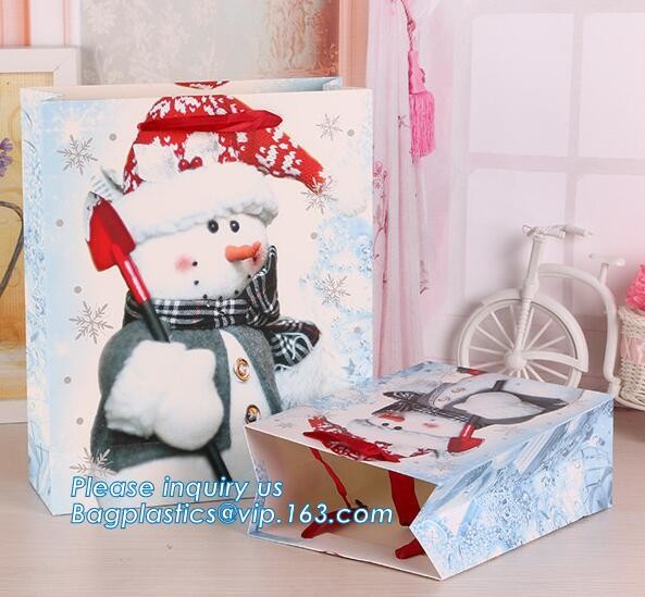 Luxury paper bags with handles Different Sizes,250gsm art paper shopping carrier bag custom printing with handle rope