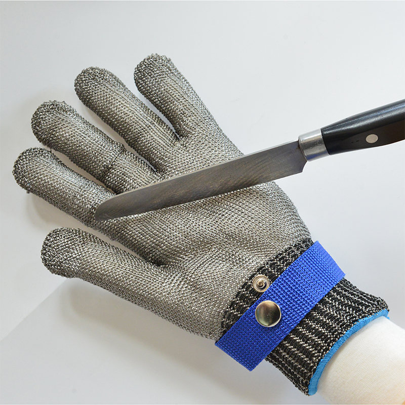 XS-3XL CE/ Stainless Steel Wire A6 Cut Resistant Safety Gloves for Butcher Food Contact