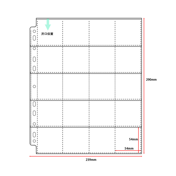 Waterproof Stamp Collection Binder Polypropylene Loose Leaf Album