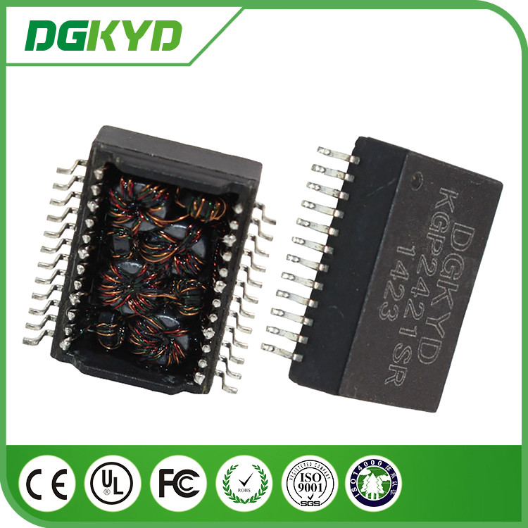 24PIN 1000M Ethernet Transformer network fillter with POE , DGKYDKGP2421SR