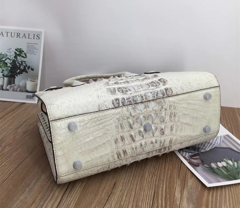 Exotic Genuine Alligator Skin Women Working Totes Large Shoulder Bag Authentic Crocodile Leather Lady Top-handle Handbag