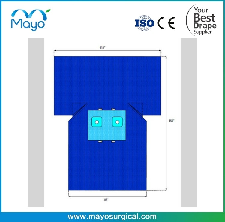 Nonwoven Surgical Bilateral Limb T Drape With Elastic