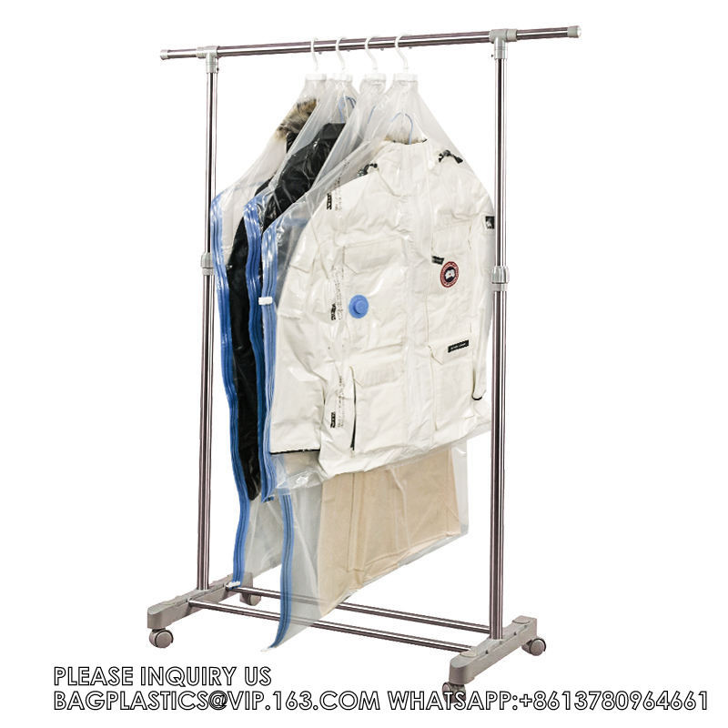 Good Quality Hanging Vacuum Storage Bag 75% Space Saver Vacuum Compression Clothing Finishing Bag