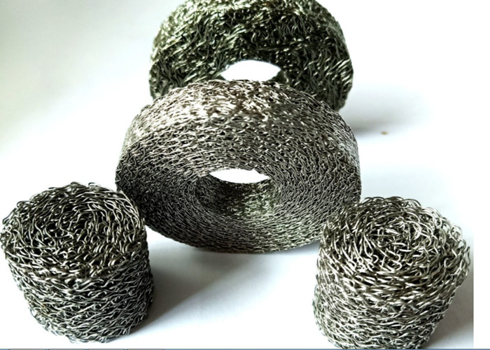 Compressed Knitted Wire Mesh Gasket Dia.50mm AISI 316L For Auto Engine Noise