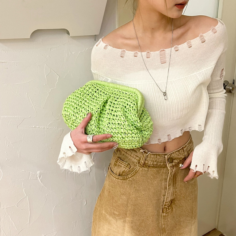 Low MOQ Mix Models Handmade Crochet Woven Summer Bag for Customer Requirements