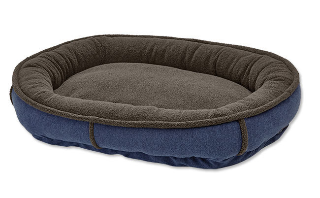 Luxury Suede Fabric Grey Memory Foam Dog Bed Warm Design Lightweight Non - Slip Bottom